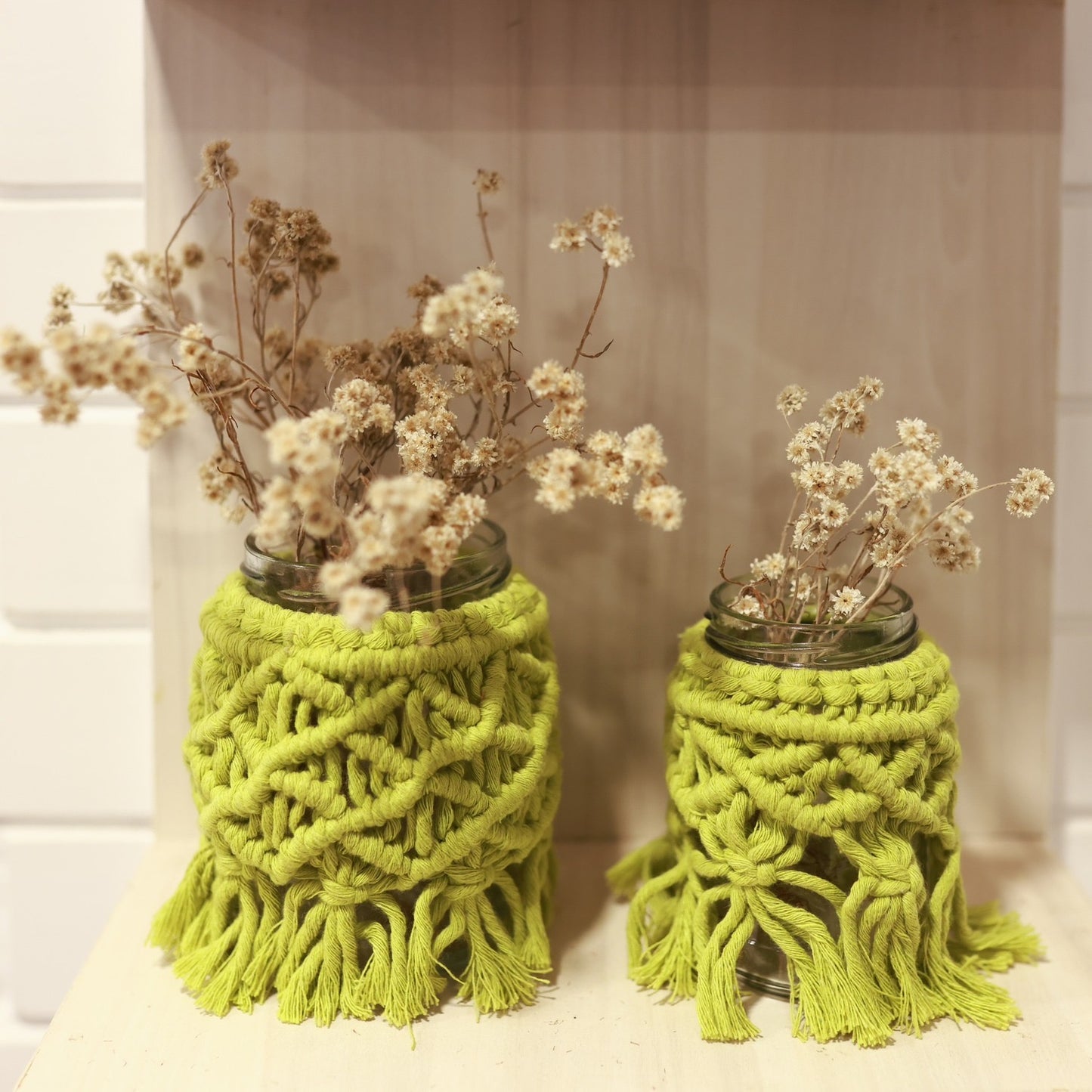 Macrame Jar Set of 2