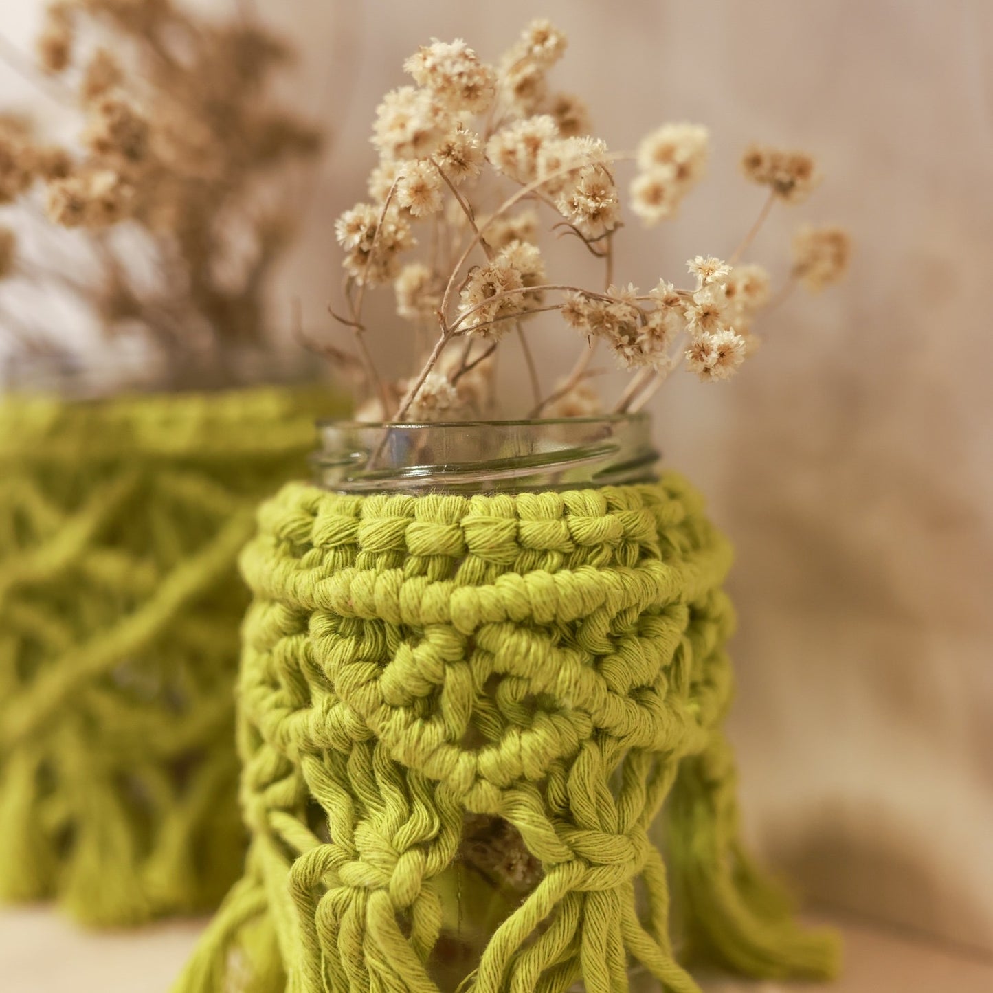 Macrame Jar Set of 2