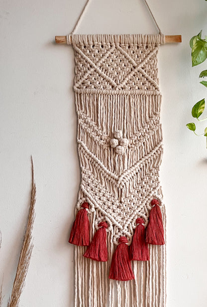 Macrame Large Tassel wall hanging