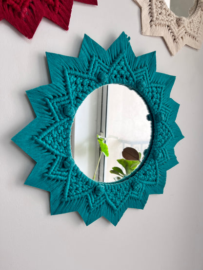 3 Pieces Berry Knot Macrame Wall Mirrors