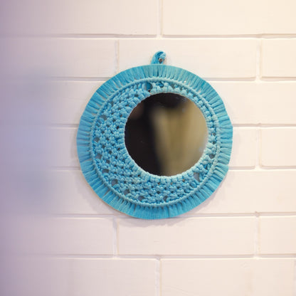 Handcrafted Moon Boho Macrame Mirror