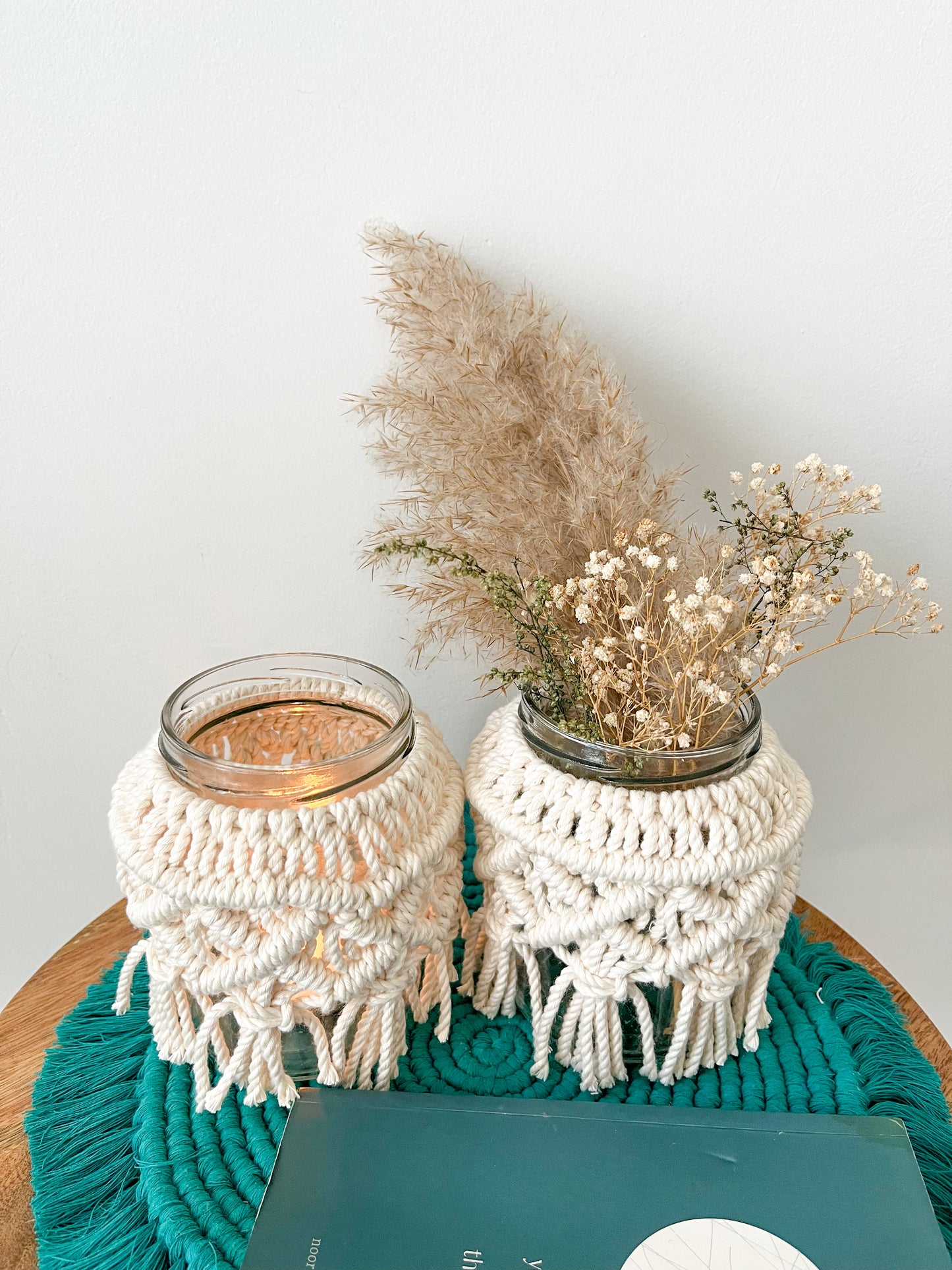 Macrame Jar Set of 2