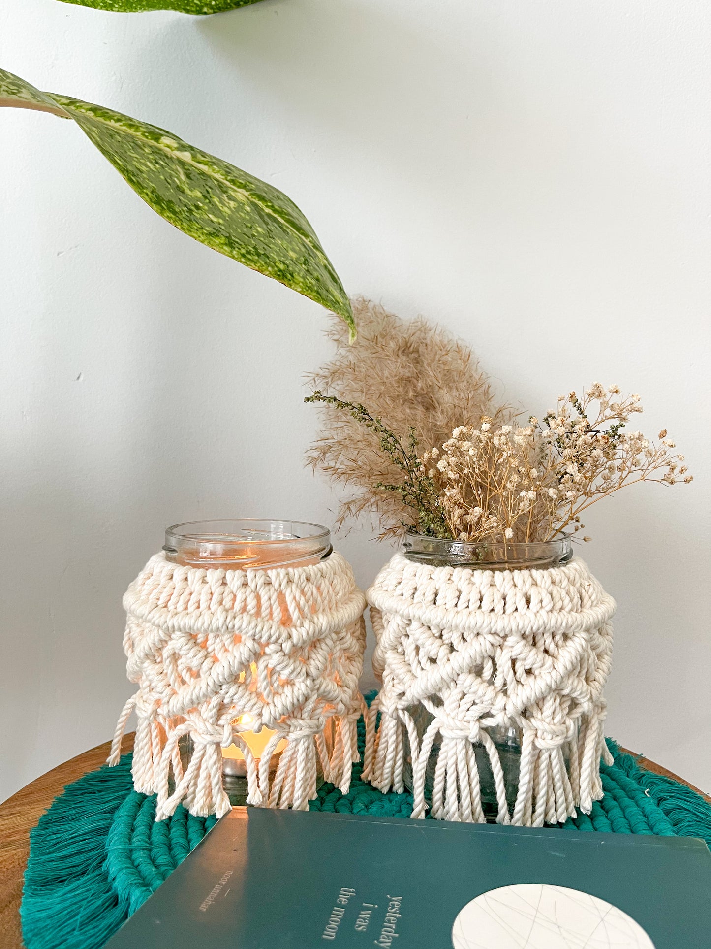 Macrame Jar Set of 2