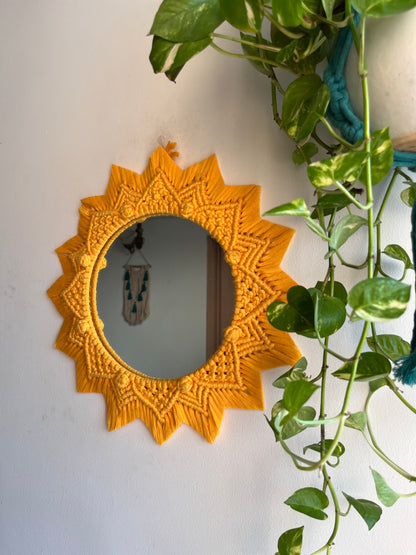 3 Pieces Berry Knot Macrame Wall Mirrors