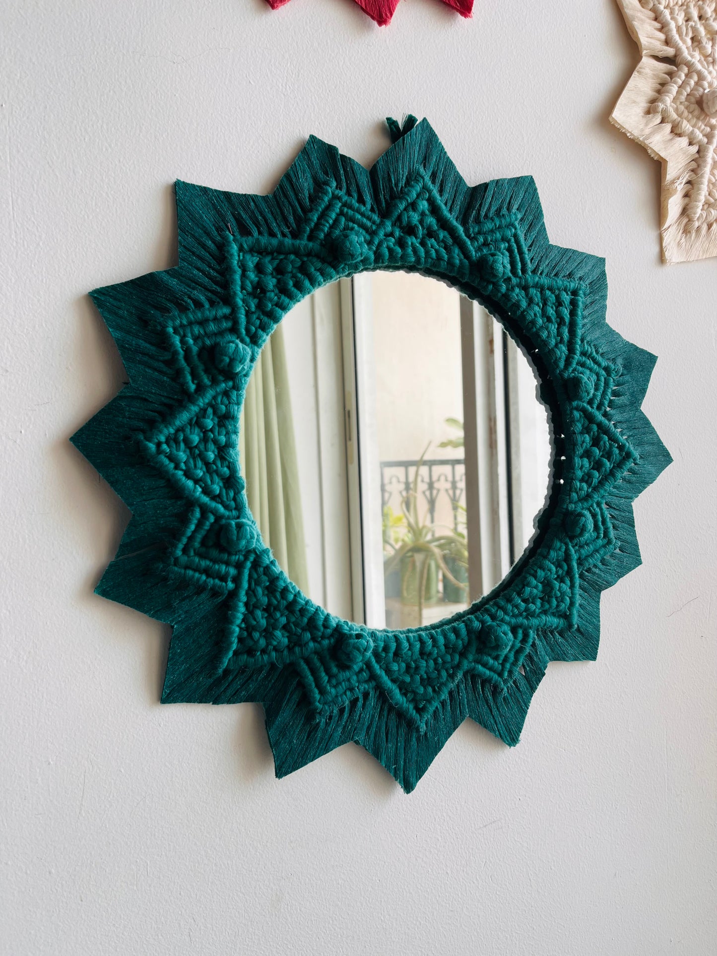 3 Pieces Berry Knot Macrame Wall Mirrors