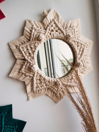 3 Pieces Berry Knot Macrame Wall Mirrors