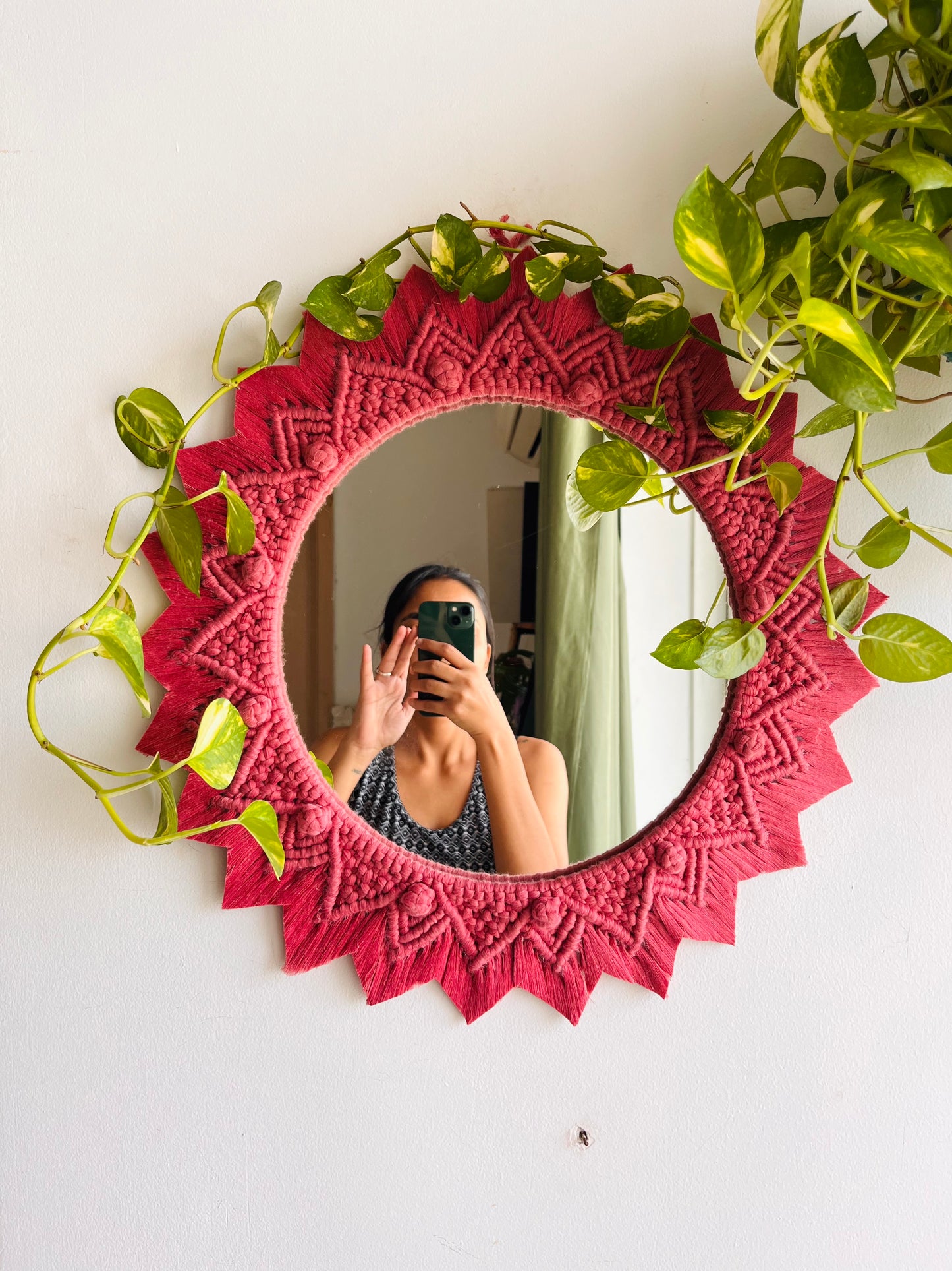 3 Pieces Berry Knot Macrame Wall Mirrors