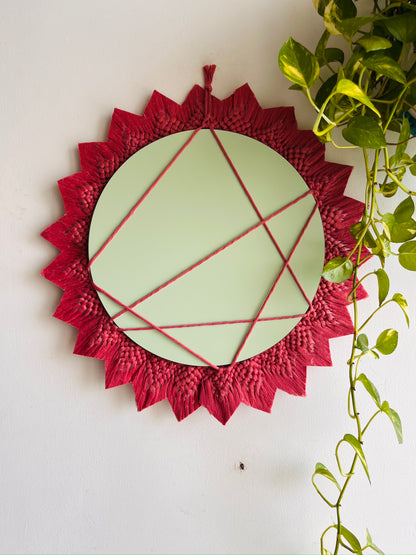 3 Pieces Berry Knot Macrame Wall Mirrors