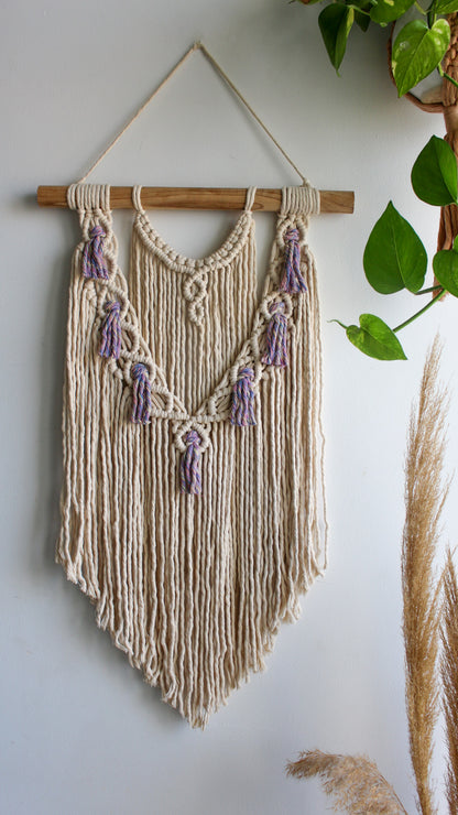 Macrame Small Tassel wall hanging