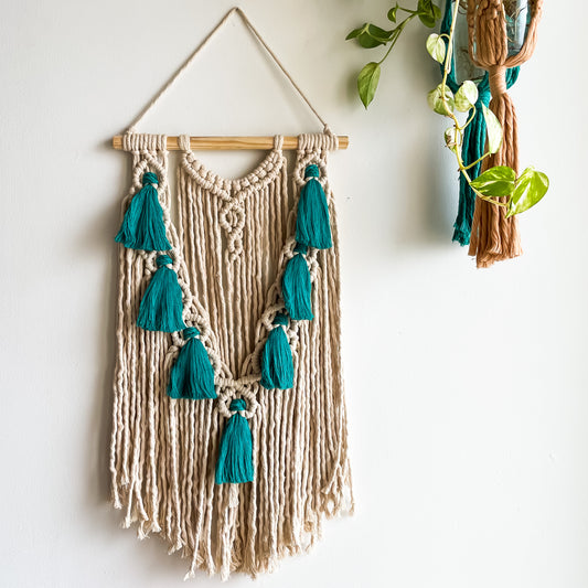 Macrame Small Tassel wall hanging