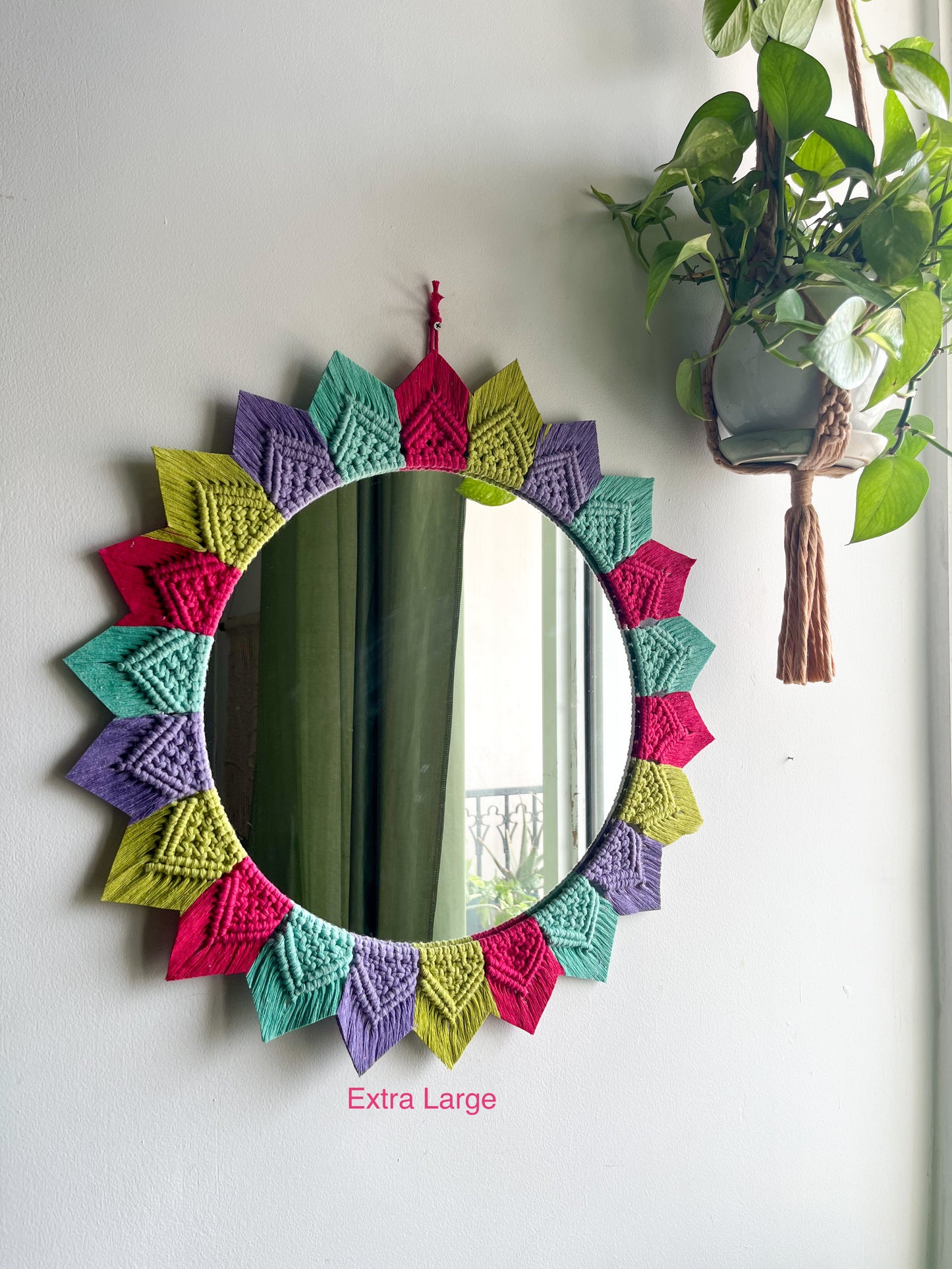 Coleus Macrame Mirror