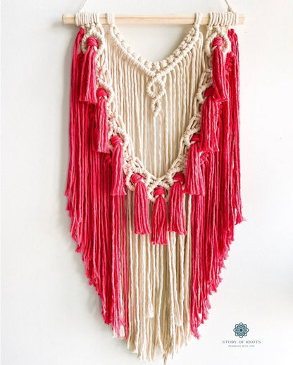 Macrame Small Tassel wall hanging